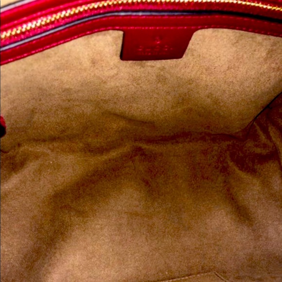 Gucci Boston Tian Medium Blooms Multicolor 38294 Brown Gg Supreme Canvas Satchel - Picture 11 of 12